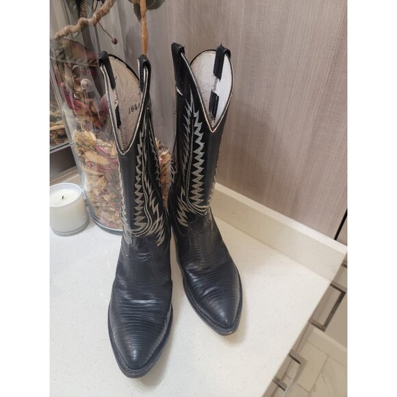 Cowboy Other - Cowtown USA Cowboy Black Boots Men’s 10.5 D Exotic Western EUC Black